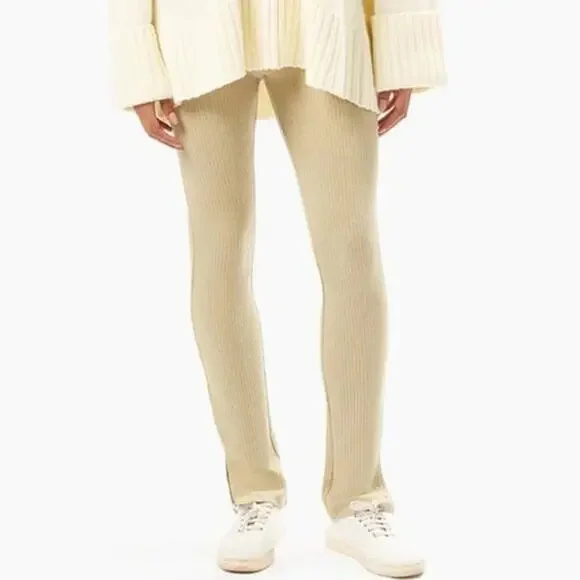 We‎ Wore What Ribbed Flare Pant Oat Size XXS - Picture 3 of 10